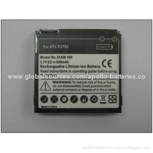 Wholesale price Shenzhen mobile phone battery, 3.7v 900mAh for HTC touch diamond/P3700